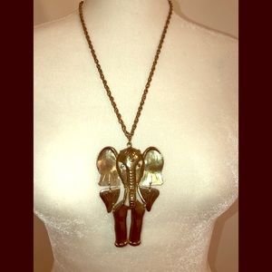 Bronze/Gold Elephant Statement Necklace